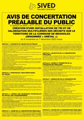 Avis De Concertation Pr Alable Du Public Sived